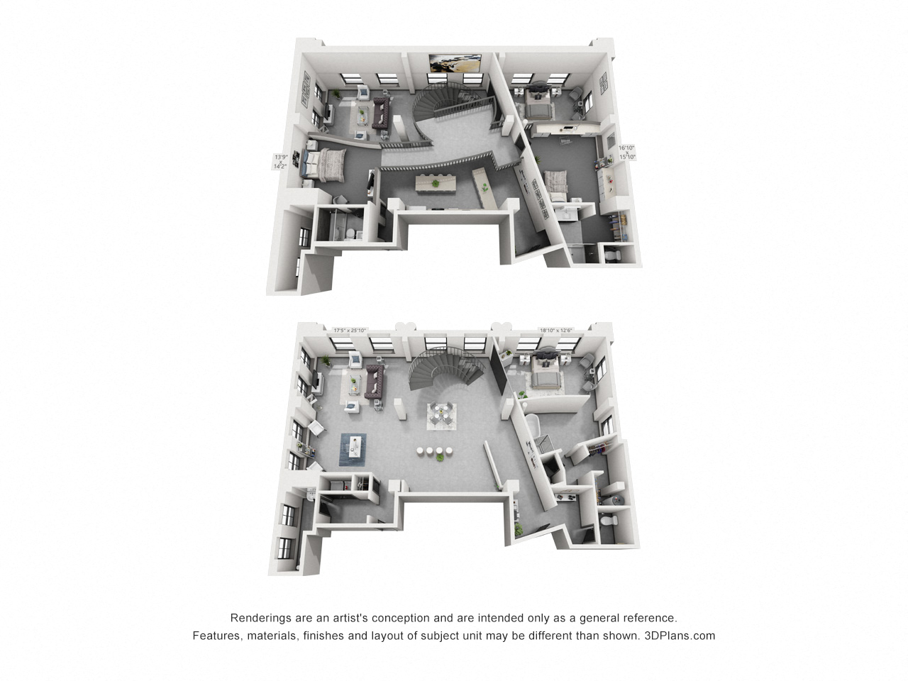 Floor plan for 3 beds, 1.5 baths, 3033 sqft